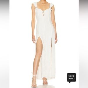 Gabriella Eyelet Maxi Dress in Coconut Milk